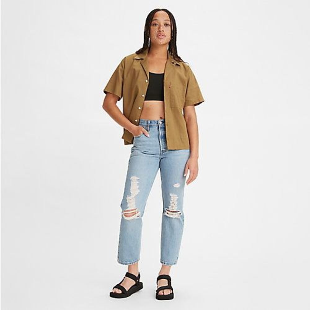 501® Original Cropped Women's Jeans - Ojai Ring - Blue